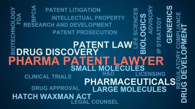 Pharma Patent Lawyer Word Cloud