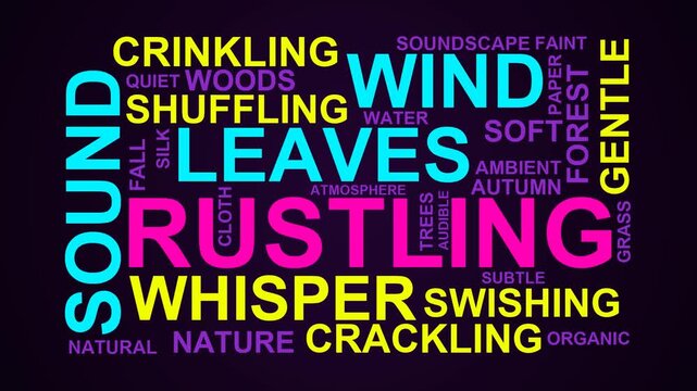 Rustling Word Cloud