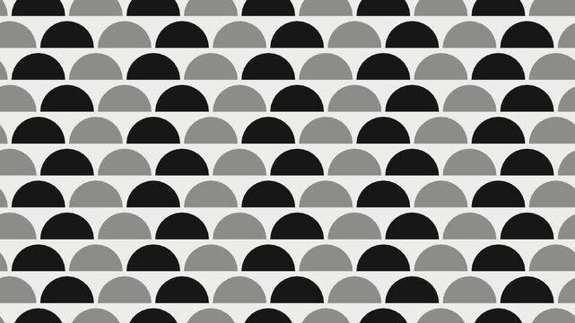 Seamless loop gray scallop pattern motion background