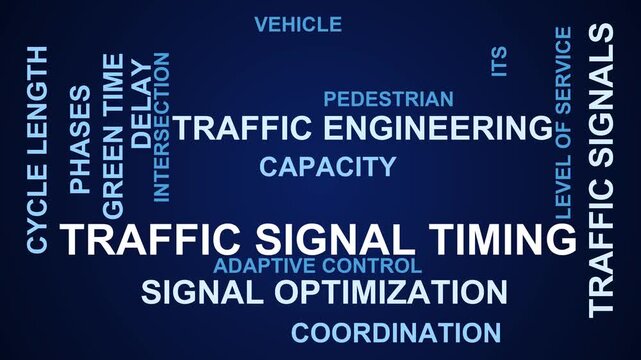 Traffic Signal Timing Word Cloud