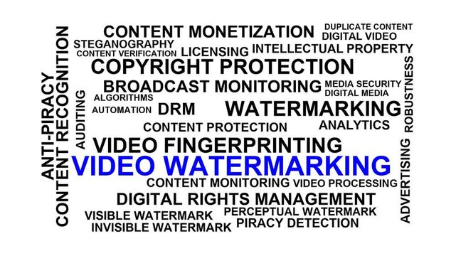 Video Watermarking Word Cloud