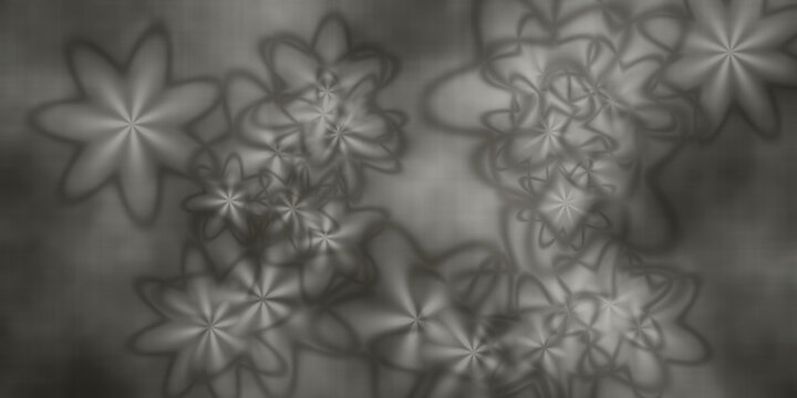 Abstract grey floral pattern with soft blurry flower shapes