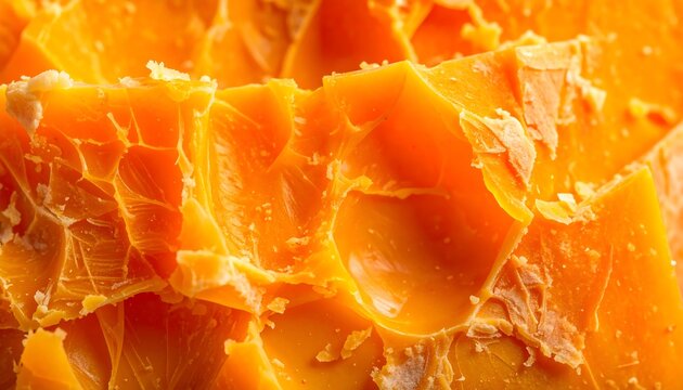 extreme close-up of aged crystallized yellow cheese with a brittle fractured texture, sharp crystalline crunch lines, rich golden amber tones, and scattered protein crystals filling the entire frame t