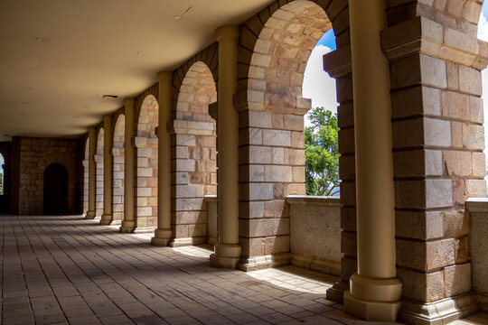 Stone Colonnade and Arches Inside the Rova Palace of Antananarivo