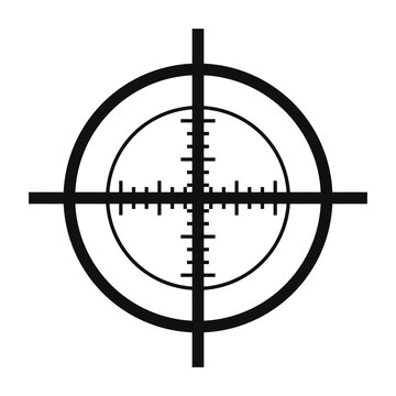 Sniper scope reticle target icon with graduated stadia marks