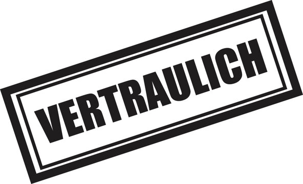 VERTRAULICH Black stamp