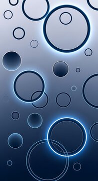 Abstract background with glowing blue circles and soft light gradients
