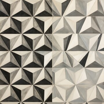 Abstract crystal facet lattice pattern with a mineral structure in charcoal and ash grey for seamless packaging design and backgrounds