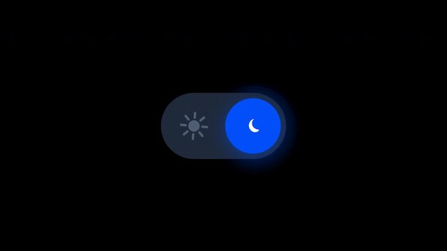 Animated light and dark mode toggle switches on alpha background