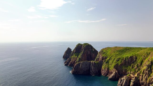 flying over Hon Mun Island outside of Nha Trang Vietnam