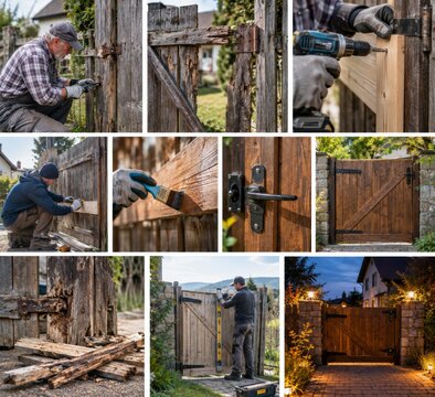 Restauraci&oacute;n de una puerta de jard&iacute;n en un hogar