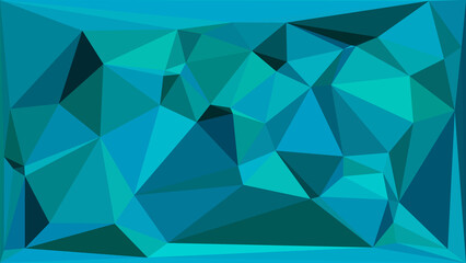 Obraz premium Abstract geometric low poly background with blue and teal triangular shapes