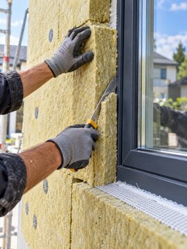 Instalaci&oacute;n de material aislante en una construcci&oacute;n