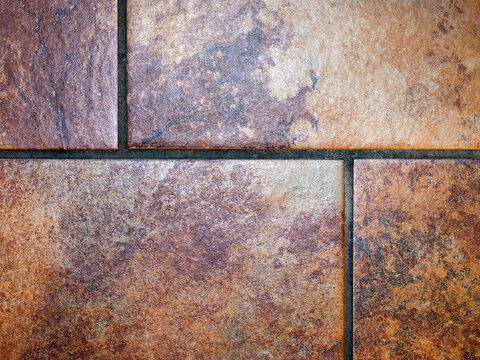 Details of the texture of stone tiles in a rectangular arrangeme