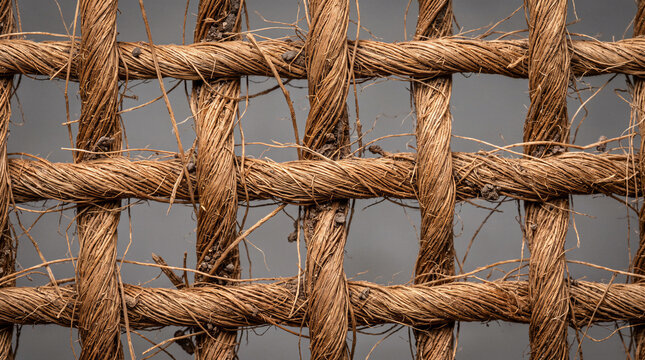 Natural Coconut Coir, Geotextile Netting Texture for Erosion Control and Sustainable Landscaping