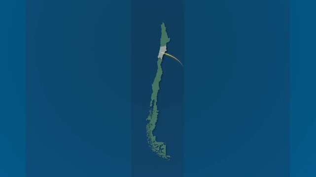 Chile Map with Signal Connections Between Highlighted Regions