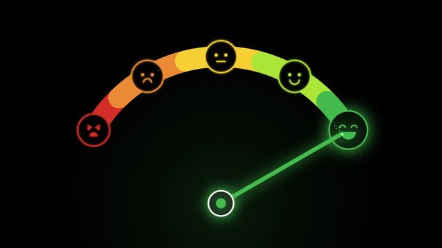 Emotional State Gauge with Colorful Mood Indicators