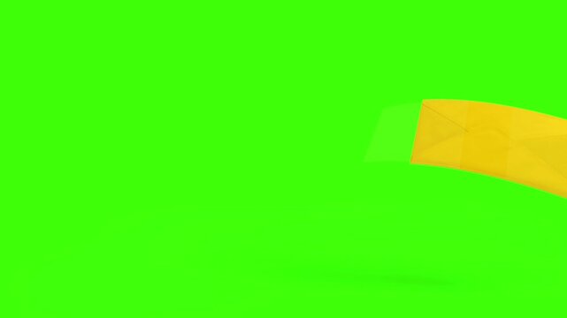 MAIL email Gmail letter envelope 3d animation with green screen background 4 video for chroma key video editing.