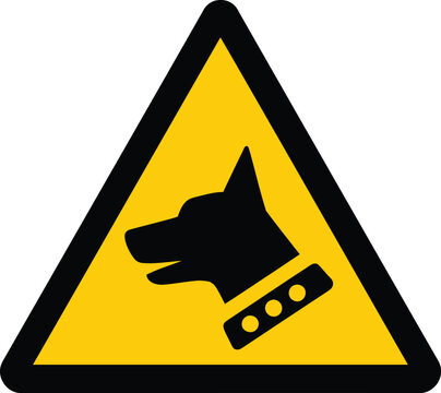 Beware of Dog Guard Dog Warning Safety Sign Icon   