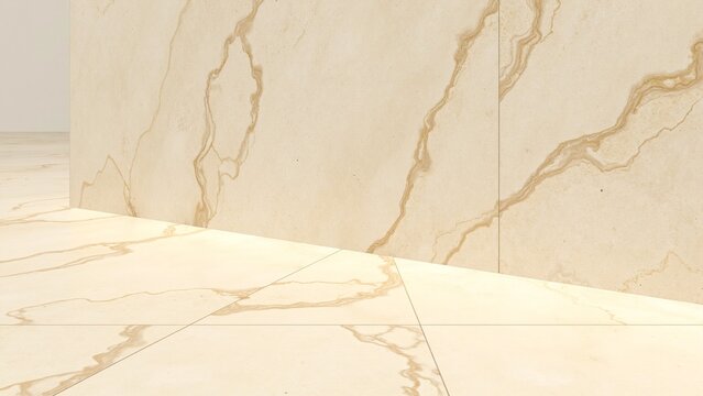 Natural Beige Marble Texture for PBR and Ceramic Tile Design