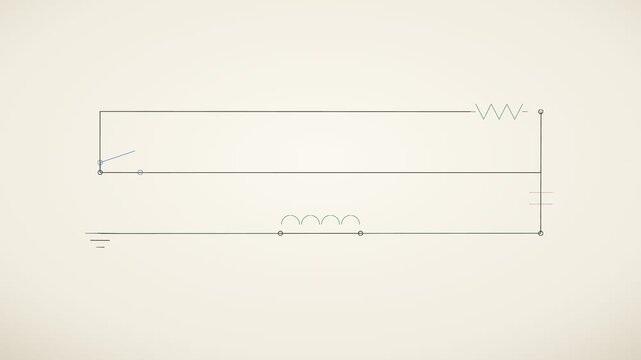 Hand Drawn Electrical Circuit Schematic Animation
