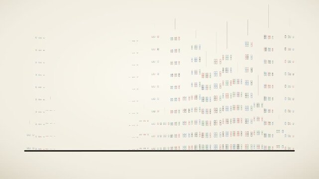 Bristle Like Tick Marks Sprouting Over a Flat Baseline