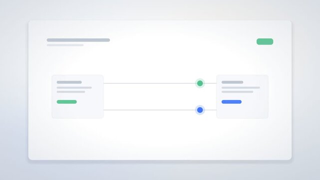 Animated Node Connectors Linking Two Interface Panels