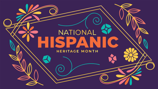 Latino-Culture Celebration National Hispanic Heritage Month Promotional Poster.