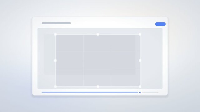 Wireframe Grid Box Expands and Contracts in a Minimal Window