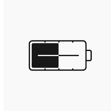 Battery indicator showing half capacity level