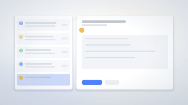 Moving Highlight Steps Down a Wireframe List Panel