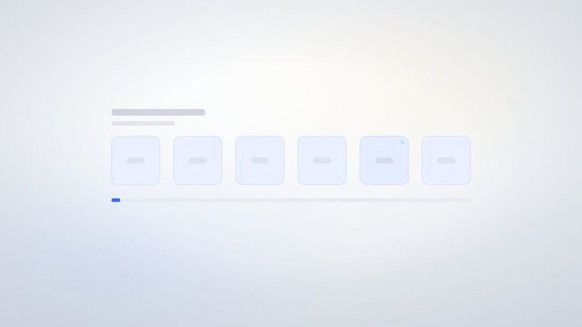 Horizontal UI Card Carousel with Skeleton Placeholders