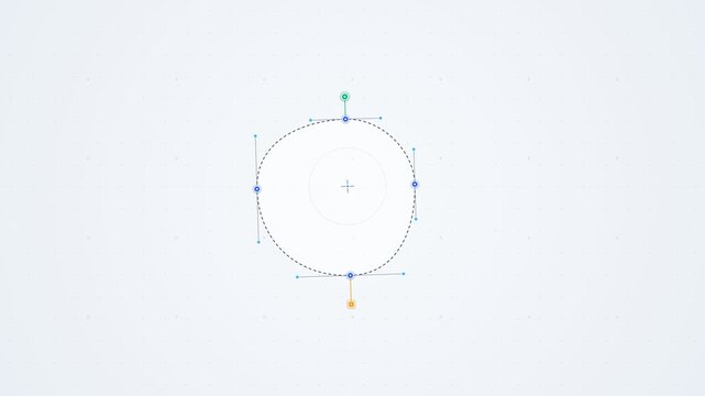 Animated Vector Shape Handles Rotating on White