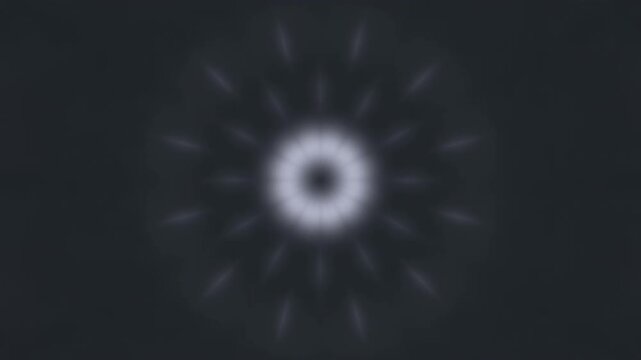 Abstract Glowing Radial Light Pattern Pulsing on Dark Background