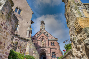 Fototapeta premium The Church of St. Peter and St. Paul is the church of the pretty village of Eguisheim. It is located in the historic center.. France