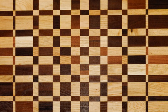 Wood block checkerboard pattern background