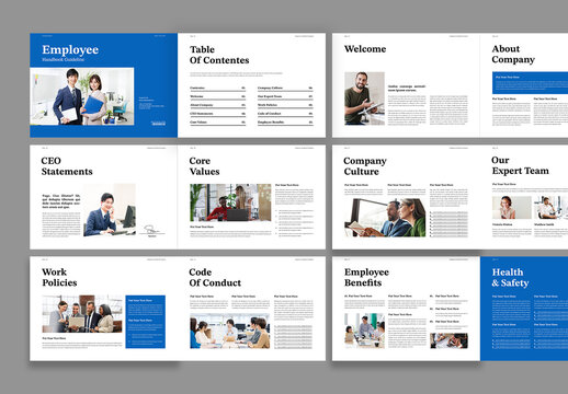 Employee Handbook Guideline Template Design