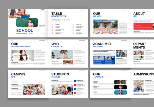 School Education Brochure Template Design