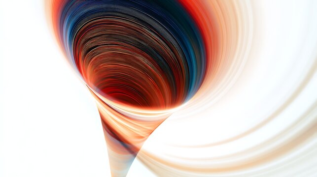 Abstract digital funnel vortex isolated on white background