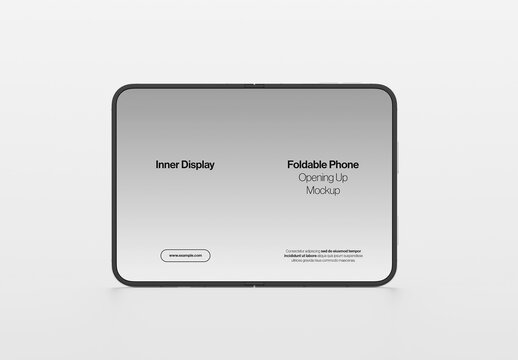 Foldable Phone Opening Up Mockup