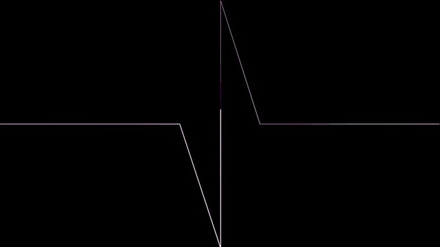 Neon Heartbeat line animation isolated on black background medical healthcare e k g pulse concept.4k animation