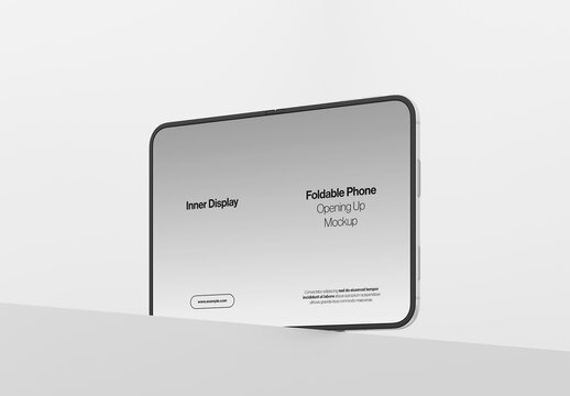Foldable Phone Opening Up Mockup