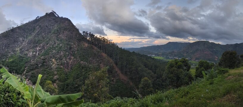 Highland Mountain Valley Panorama at Sunset Alaotra-Mangoro Madagascar