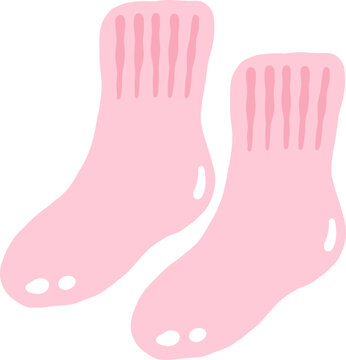 cute fall winter knitting socks holiday outfits fashion vector illustration