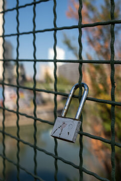 A lonely lock on display.