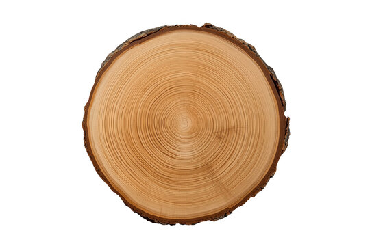 Rustic circular tree trunk slice