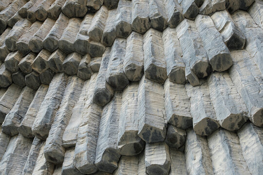 Unique geological formations in Armenia display a symphony of stones with layered textures and natural patterns, creating a visually captivating scene