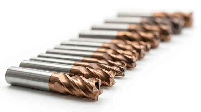 Metal cutting tools featuring interchangeable tungsten carbide heads for industrial machining.