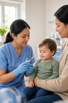 vaccini pediatrici a bambini puntura 