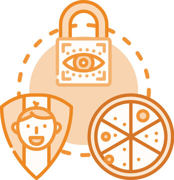 Cdc guidelines concept. Compliance control, vaccination sanitation, advisory reporting icon vector illustration